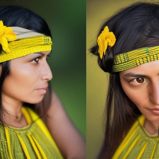 Incan Woman in Traditional Dress: Hyperrealistic Portrait
