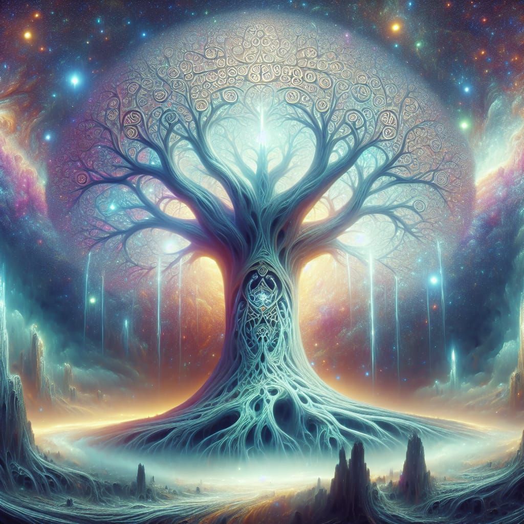 Ethereal Tree of Creation Radiates Celestial Magic
