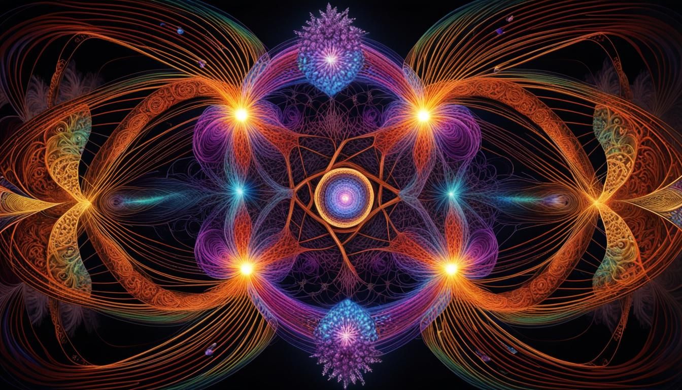 Crystalline Quantum Zentangle with Woven Fractal Pattern