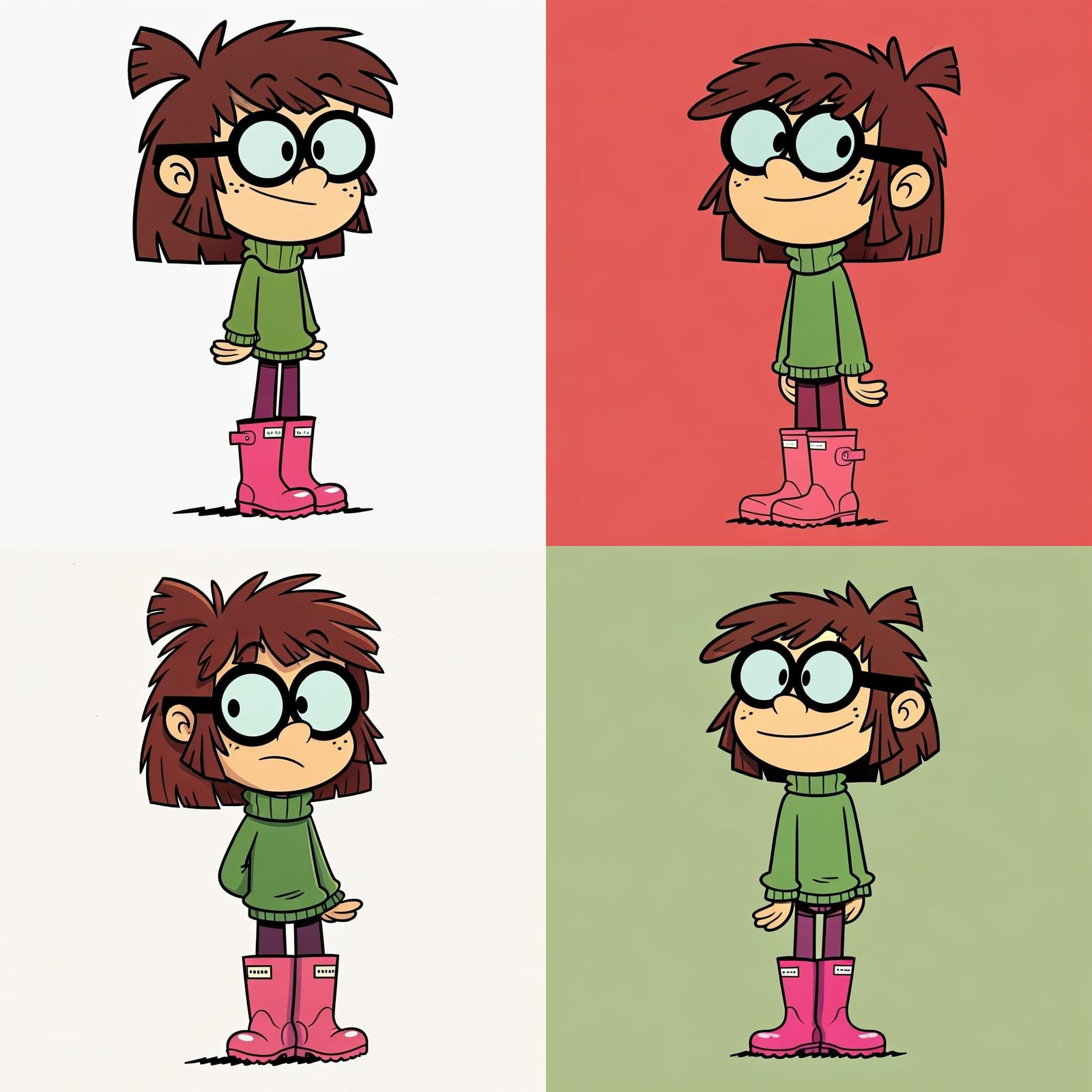 Lisa Loud in Pink Hunter Wellies