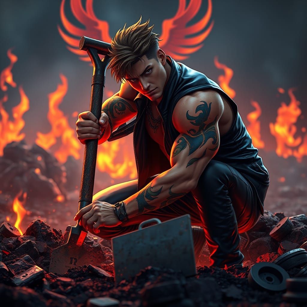 Lion Tamer Digs in a Fiery Anime Landscape