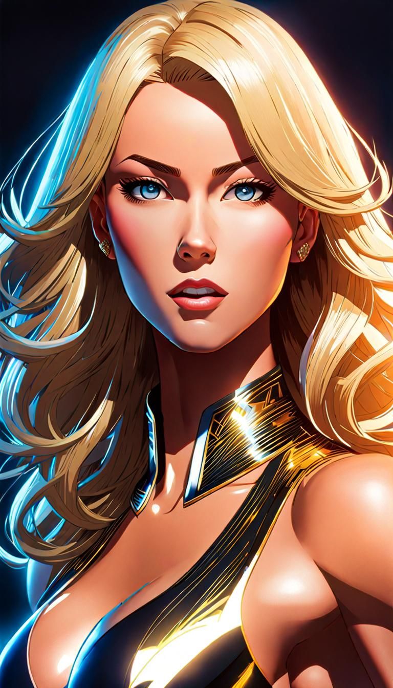 Anime Muscle Woman with Supernatural Powers