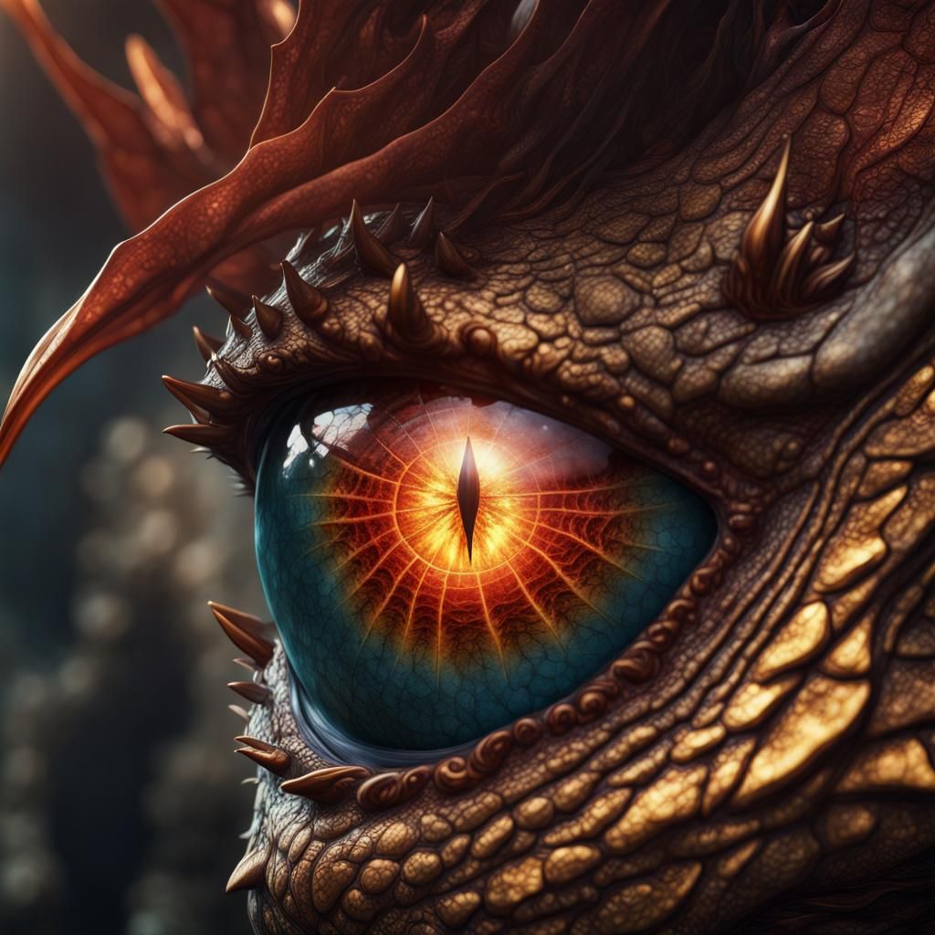 Fantastical Dragon Eye Concept Art