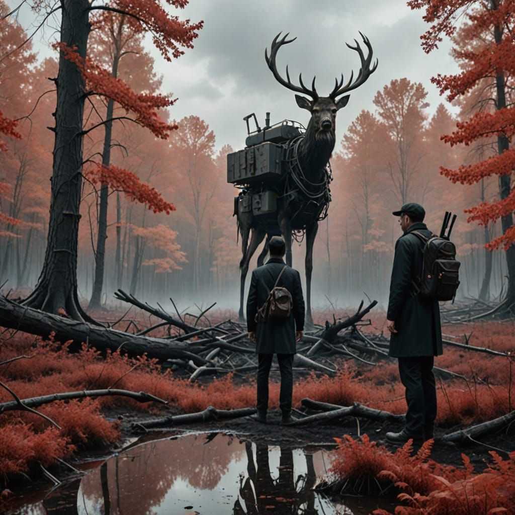 Men in Black in Chernobyl's Red Forest