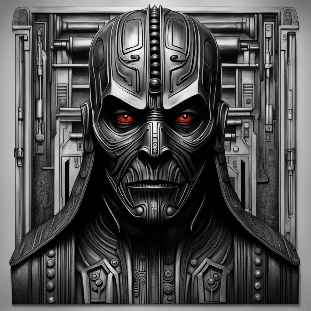 Darth Maul in H.R. Giger Style