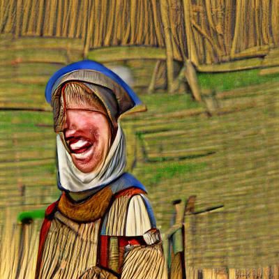 Medieval Peasant's Uncontrollable Laughter