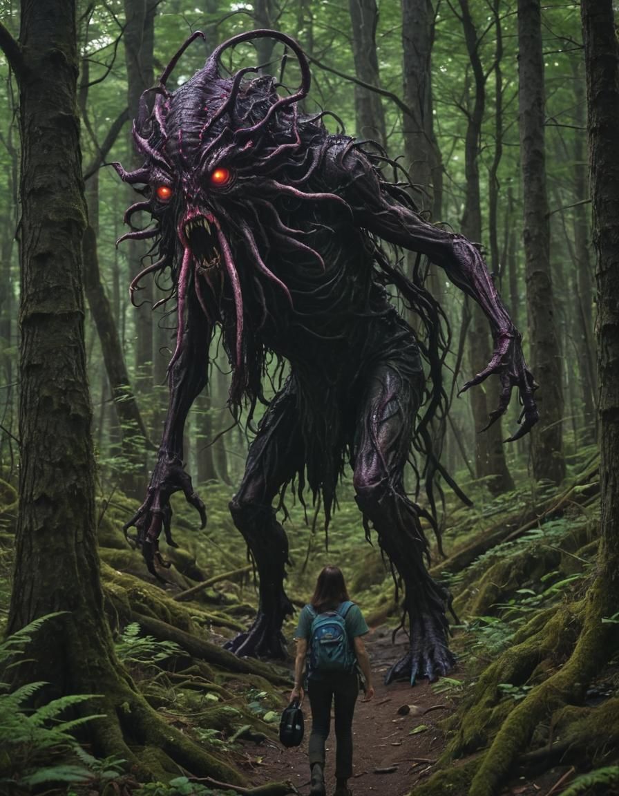 She fell to her knees in fear