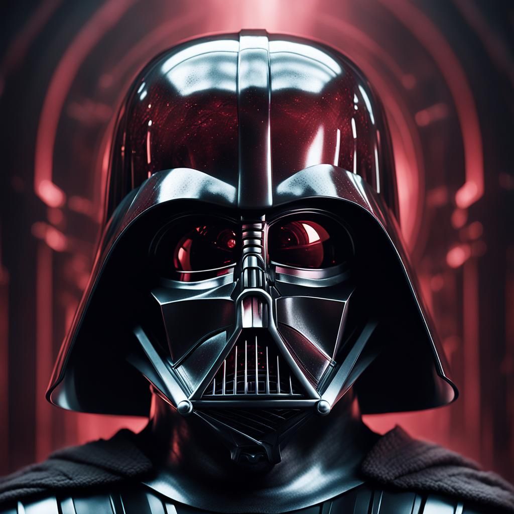 Darth Vader Dark Fantasy: Glistening Helmet in Mist