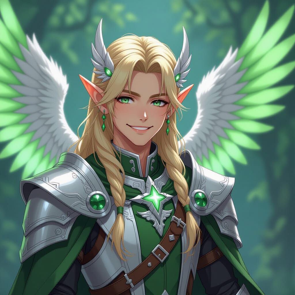 Elf King as Cybernetic Persocom in Digital Art Style