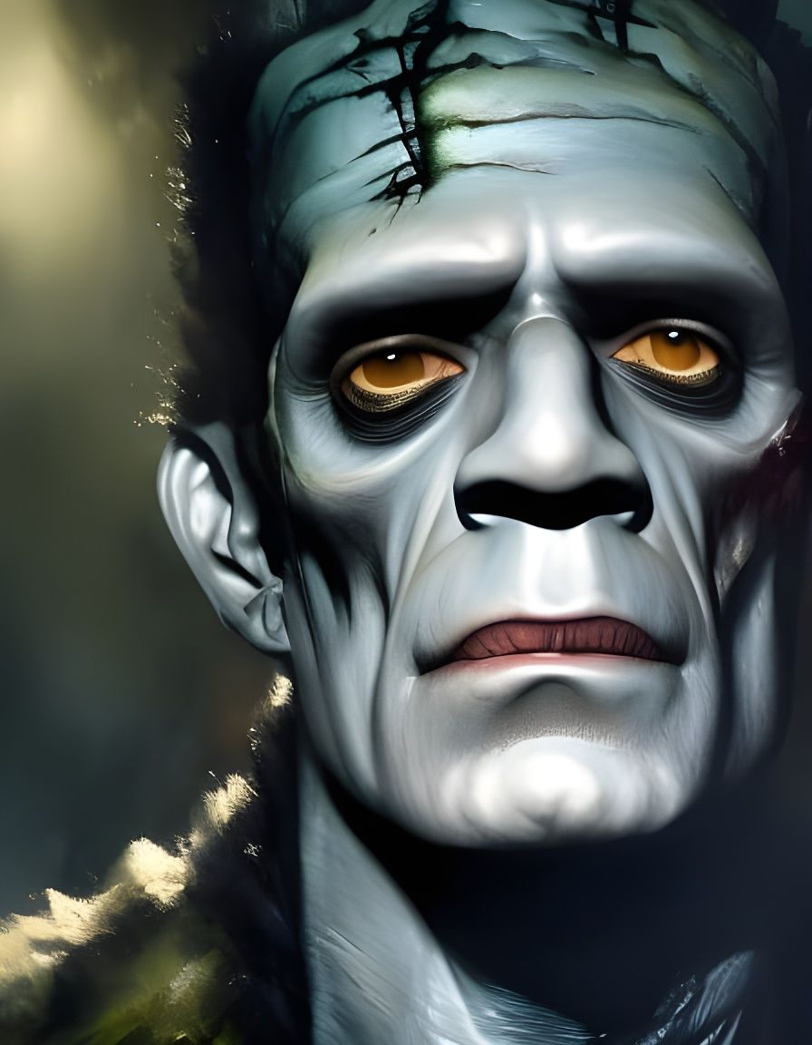 Gothic Portrait of Frankenstein's Monster as Speedpaint
