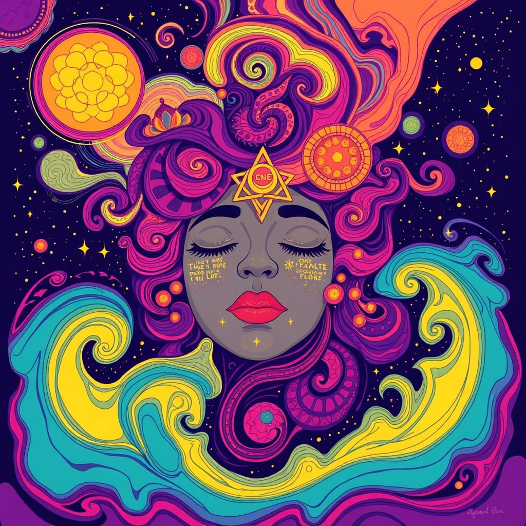 Psychedelic Art Celebrating Life and Planet