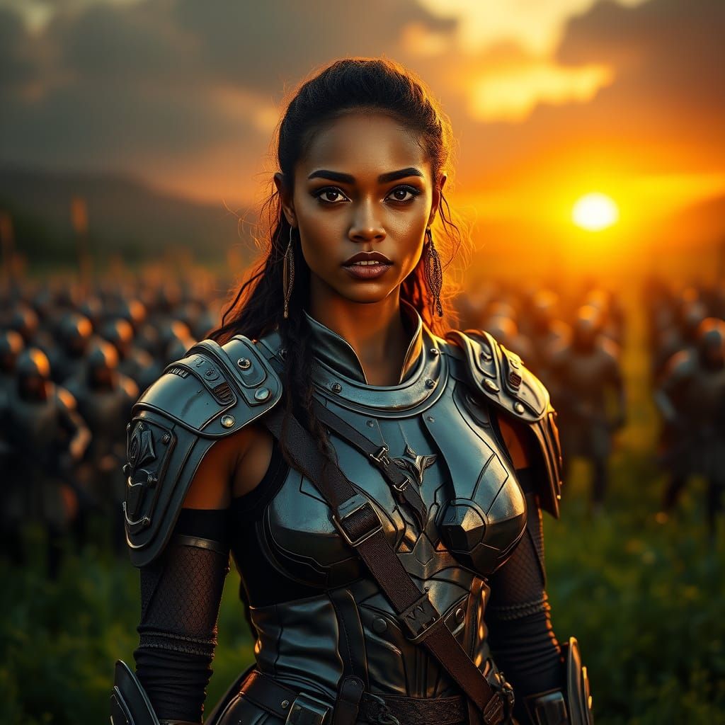 Stunning Brown Warrior in Battle Suit Dominates Emerald Batt...