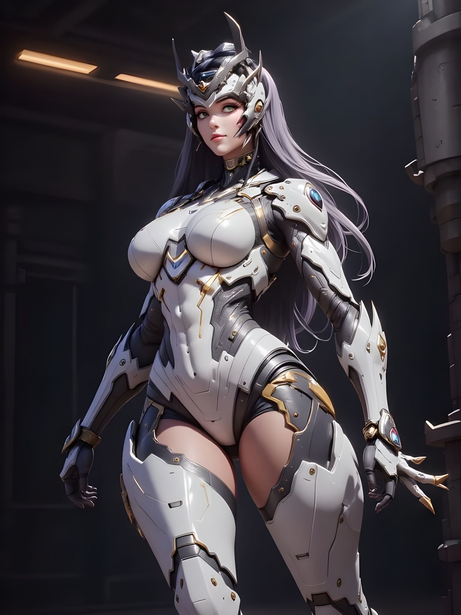 Full Body Space Female Armory Portrait