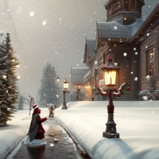 Christmas Snow: Photorealistic Concept Art