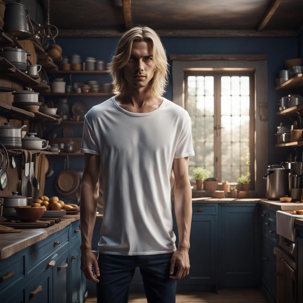 Gloomy Kitchen Portrait in Detailed Matte Painting