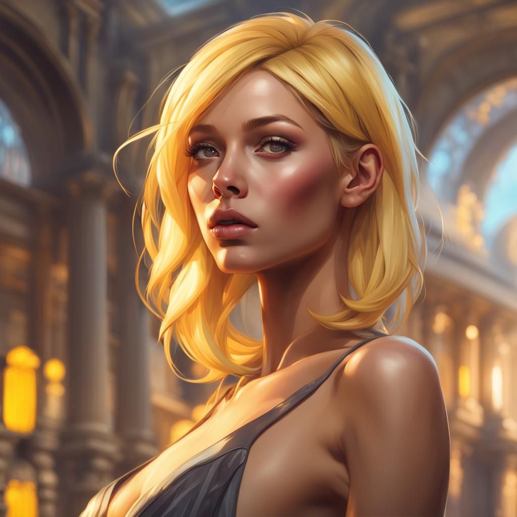 Attractive Girl in Modern Style Portrait