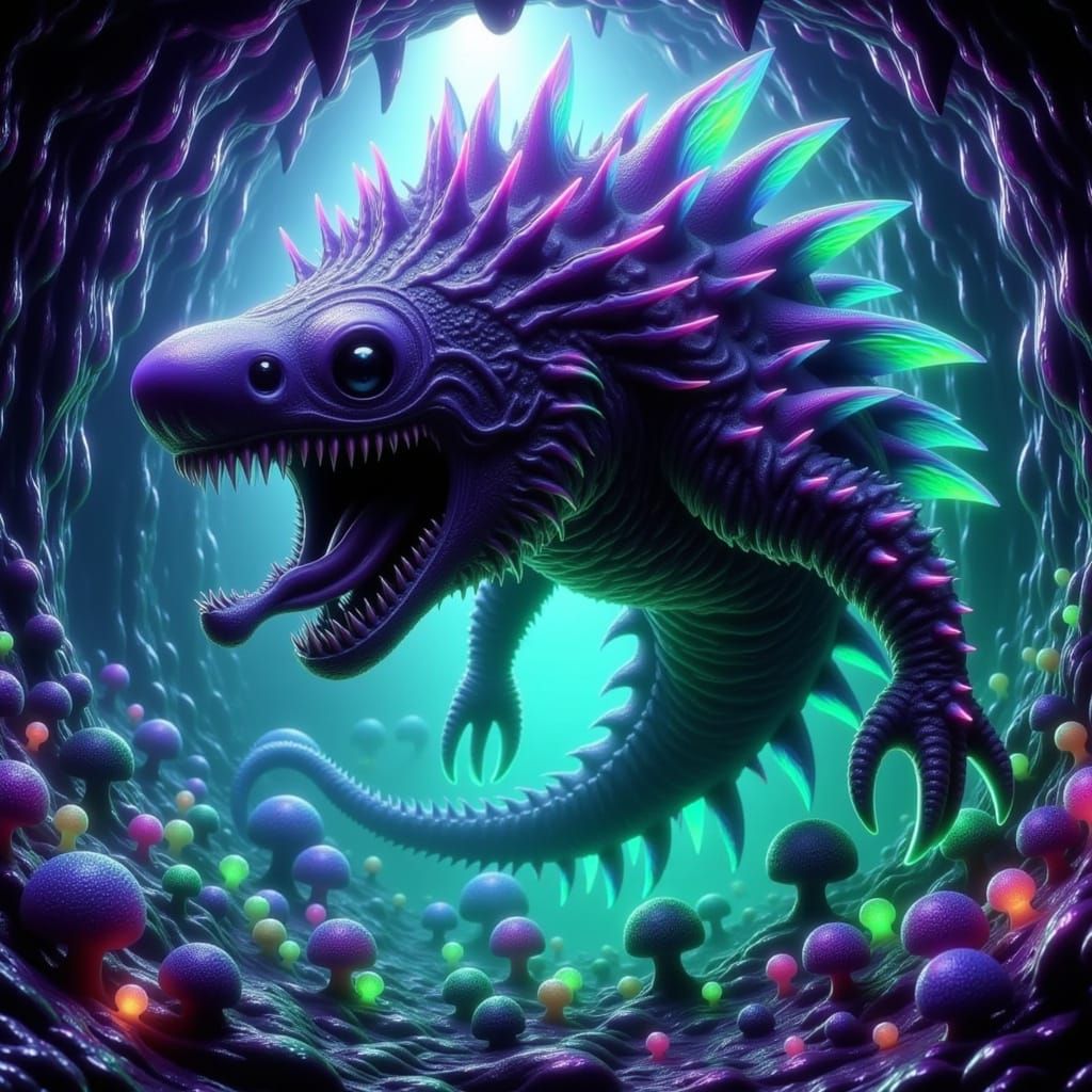 Bio-Mechanical Shark-Xenomorph Emerges from the Deep