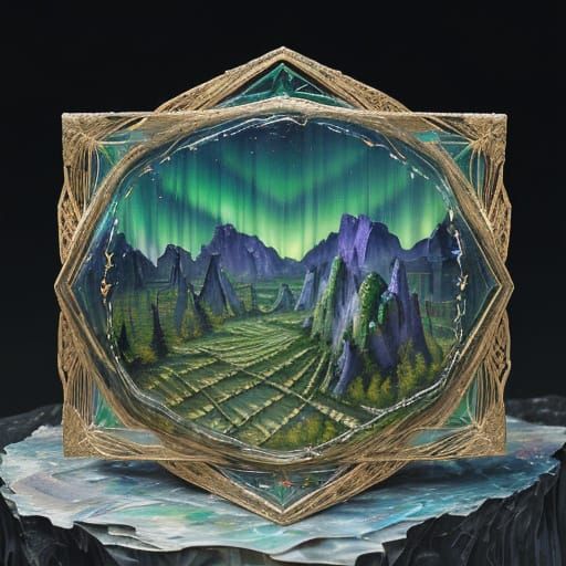 Cathedral Landscape in Expressionist Impasto Style