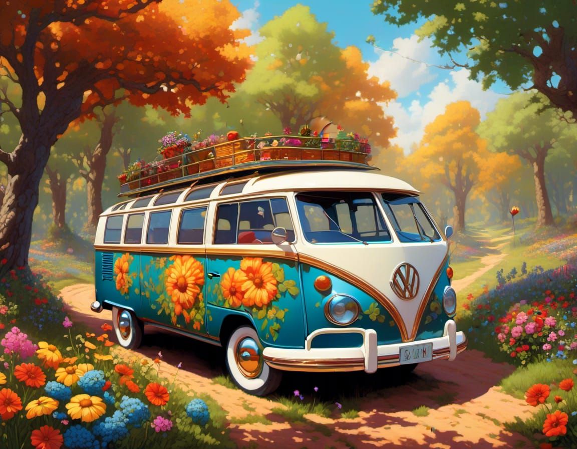 Volkswagen hippie van