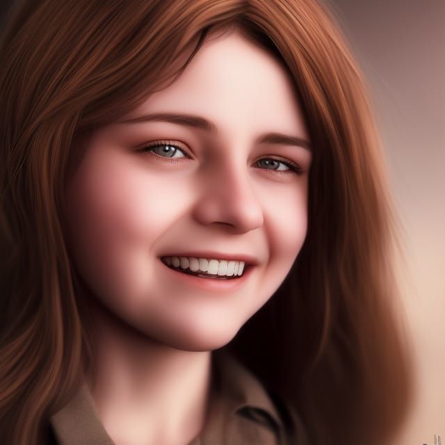 Realistic Brown-Haired Girl with Volumetric Lighting
