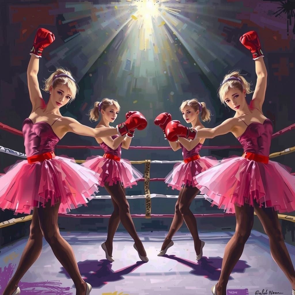 Boxing and Ballet as a mixed martial arts dance competition. (Corrected Version)