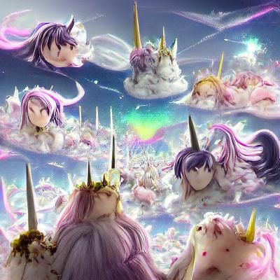Unicorn in Celestial Dreamscape