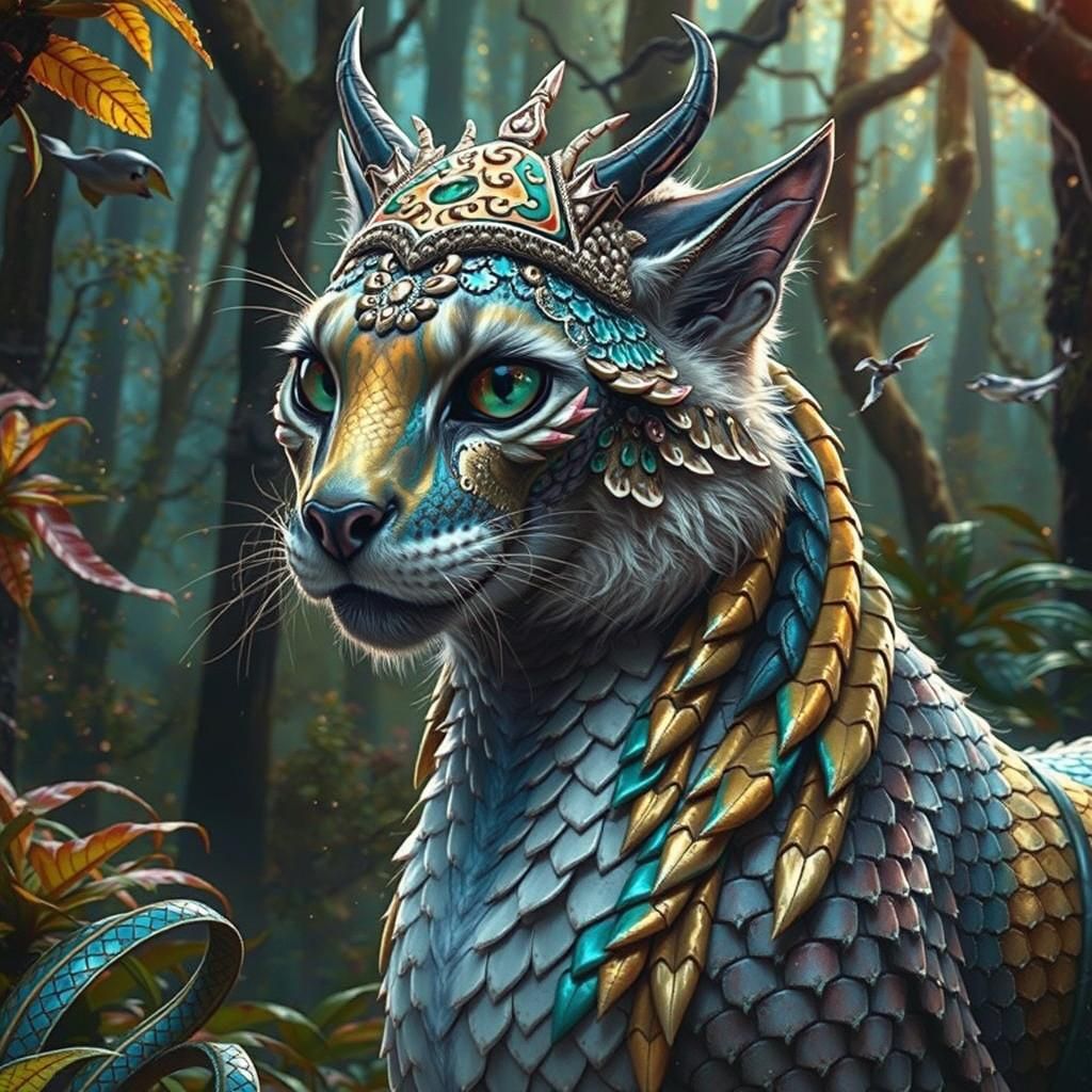 Metallic Snakeskin Puma Hybrid Creature