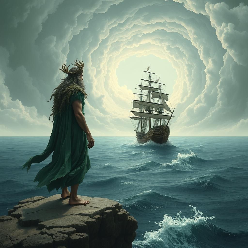 Neptune Watches Ship Sail Off Flat Earth Edge