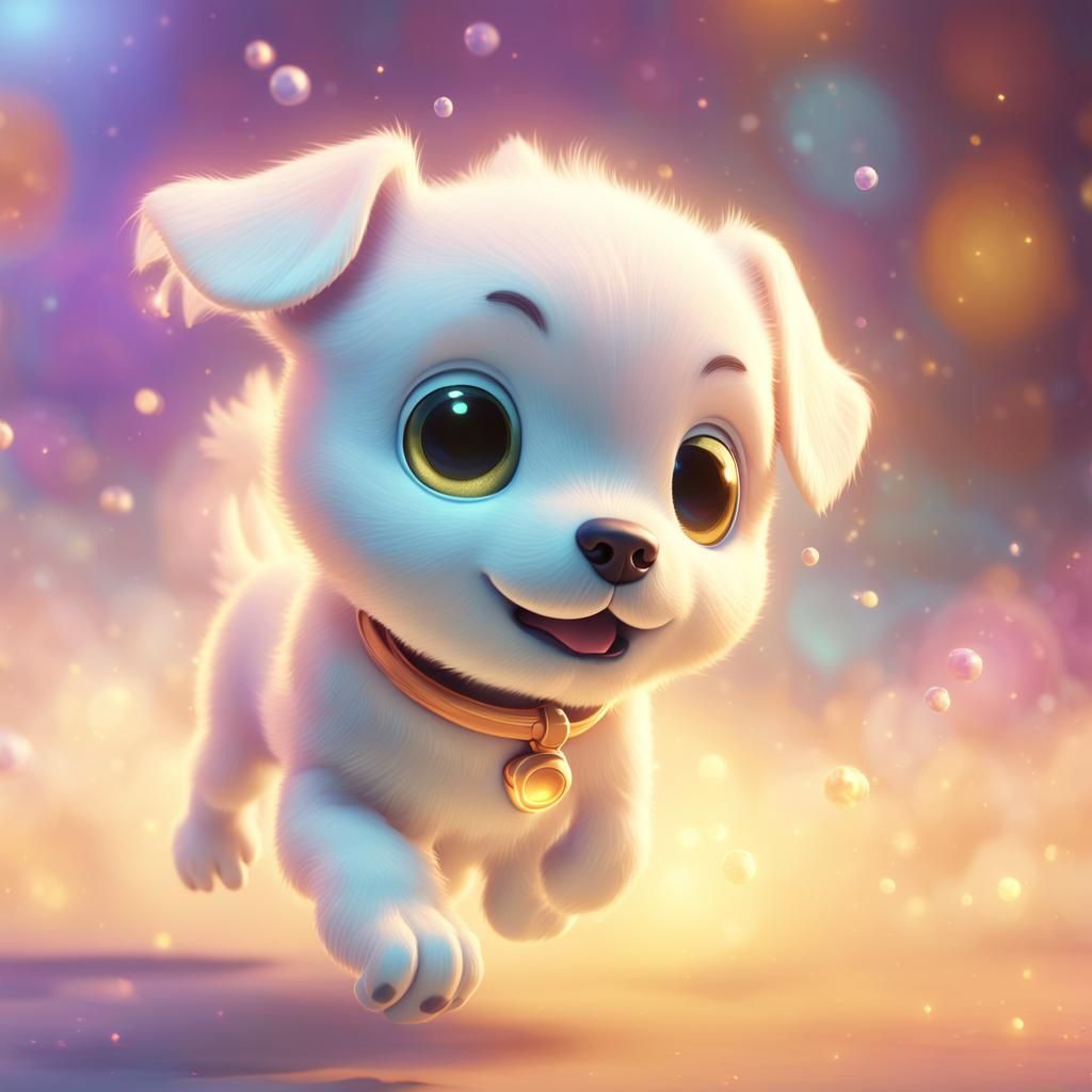 Adorable Ghost Puppy Concept Art in 3D