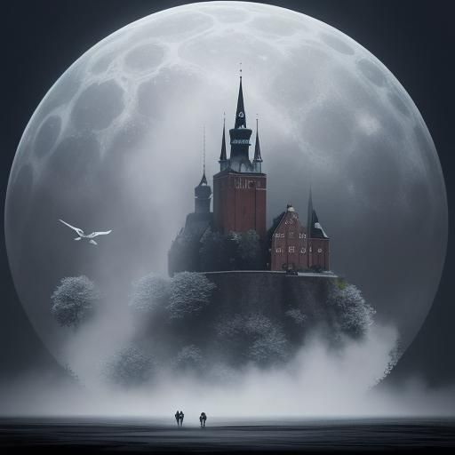 Melancholic Girl on Boat in Impressionistic Style