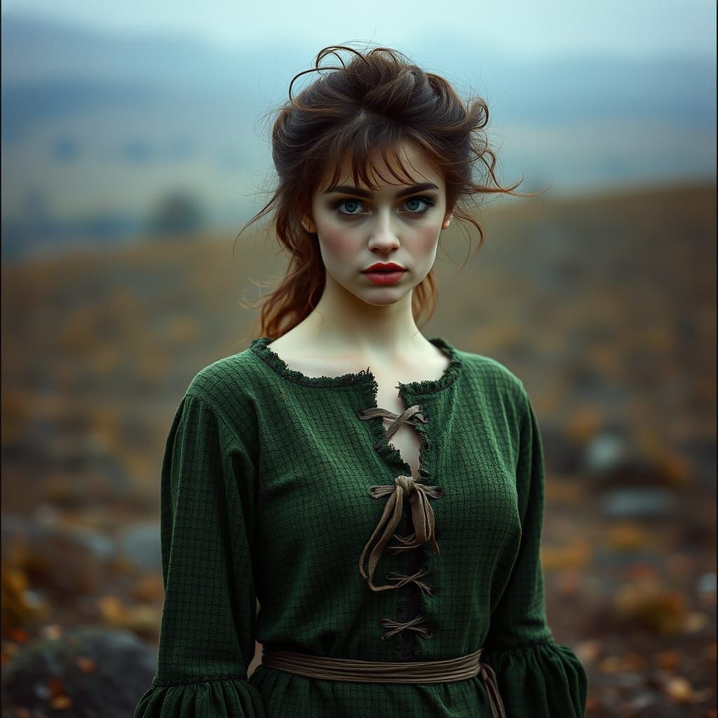La Belle Dame Sans Merci in Moody Autumn Landscape