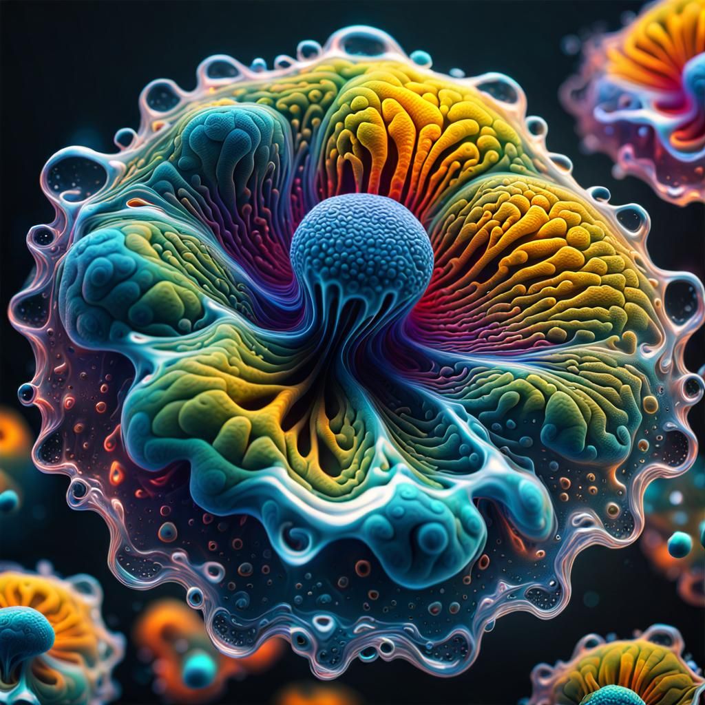 Photorealistic Amoeba in Psychedelic Colors, 8K