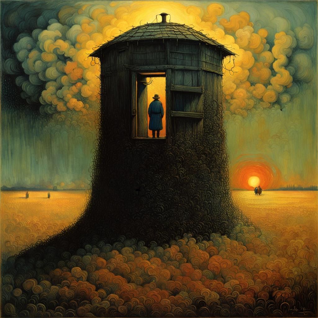 Surreal Landscape with Volumetric Lighting