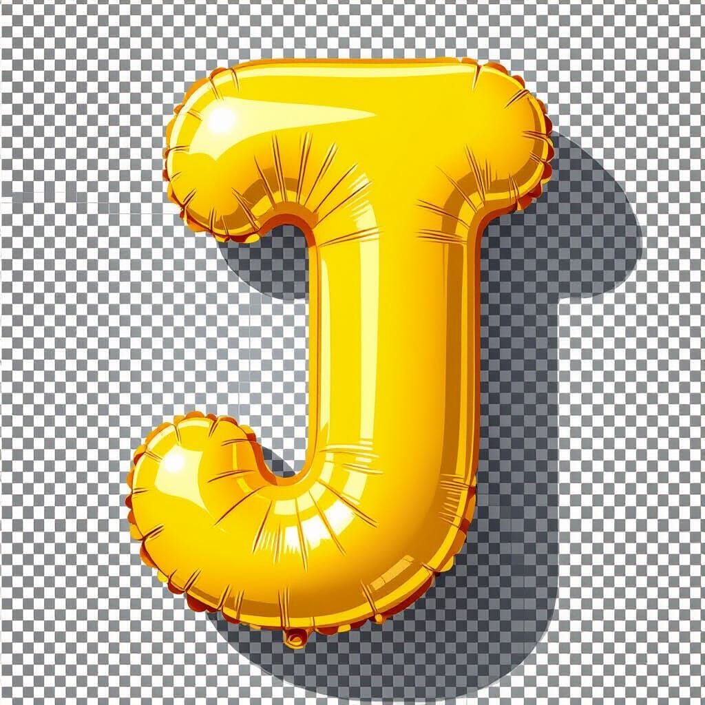 Glossy Saffron Capital Letter J