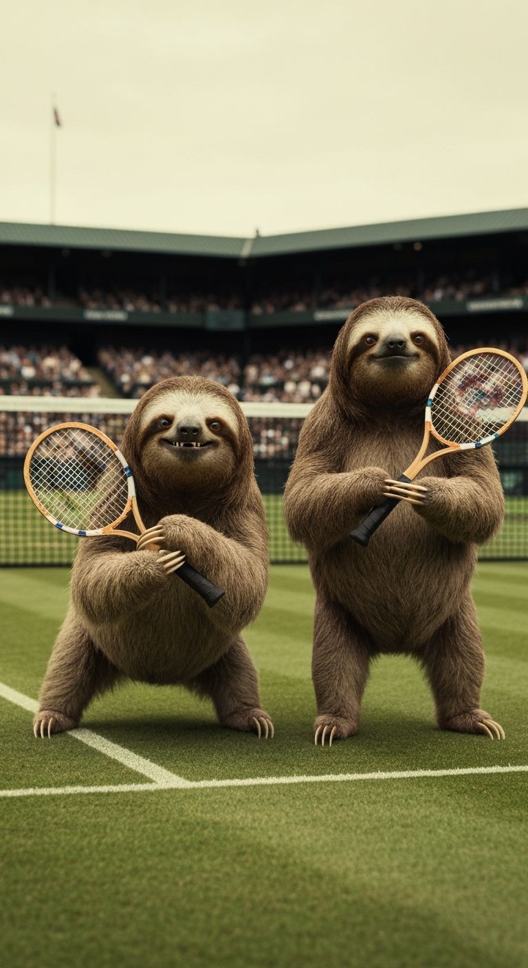 Sloths Play Tennis at Wimbledon: A Slow Game