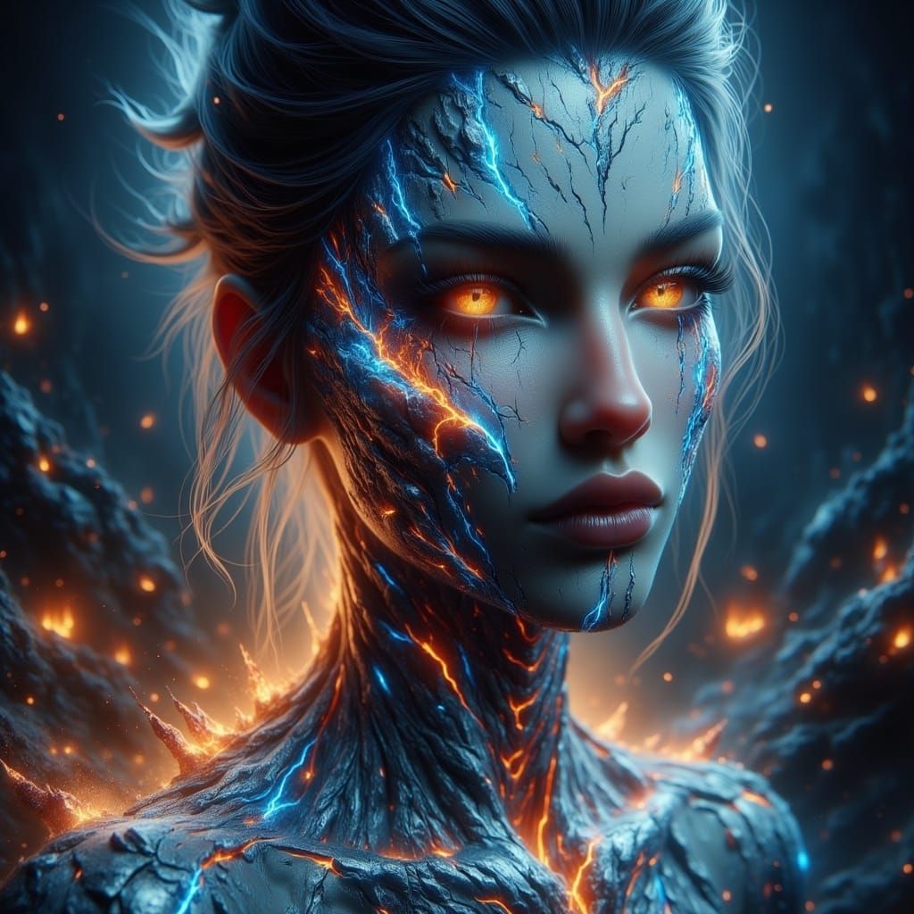 Ethereal Woman Portrait with Volumetric Lighting