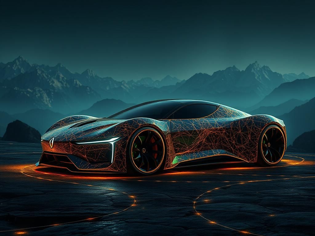 Futuristic sports car
