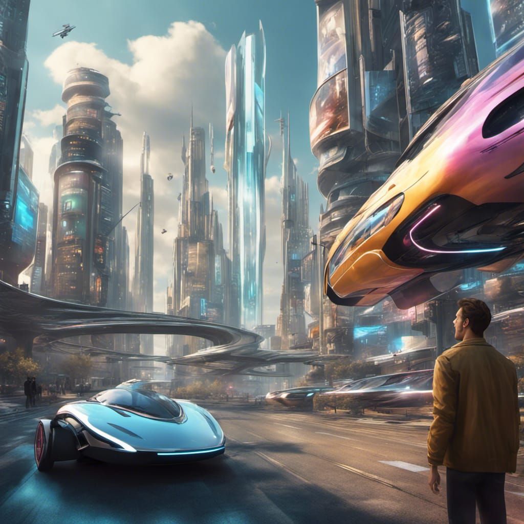 Shocked at the Futuristic City