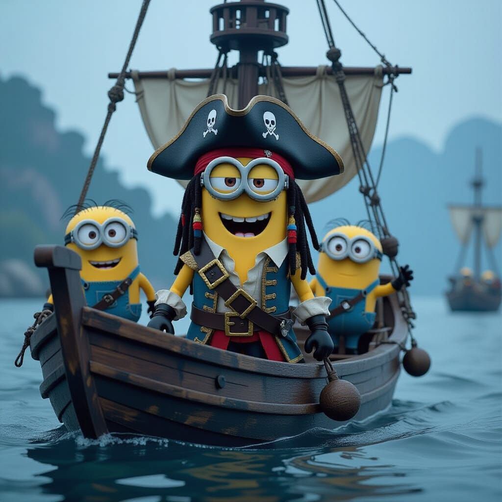 Cursed Minion Pirate with Demonic Jack Sparrow Ghost