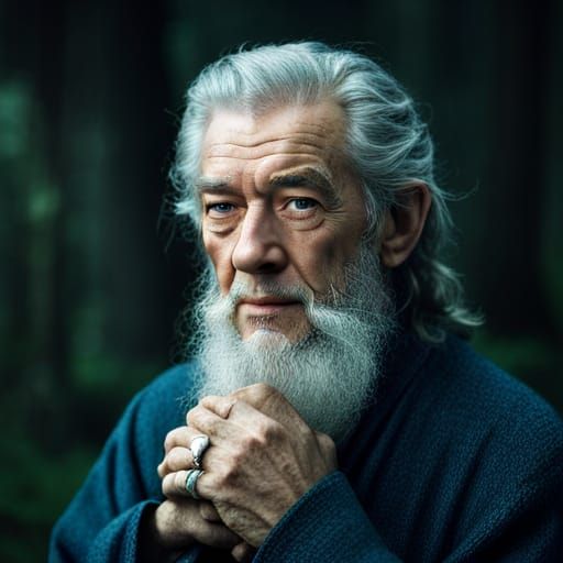 Gandalf Portrait in Lord of the Rings Style