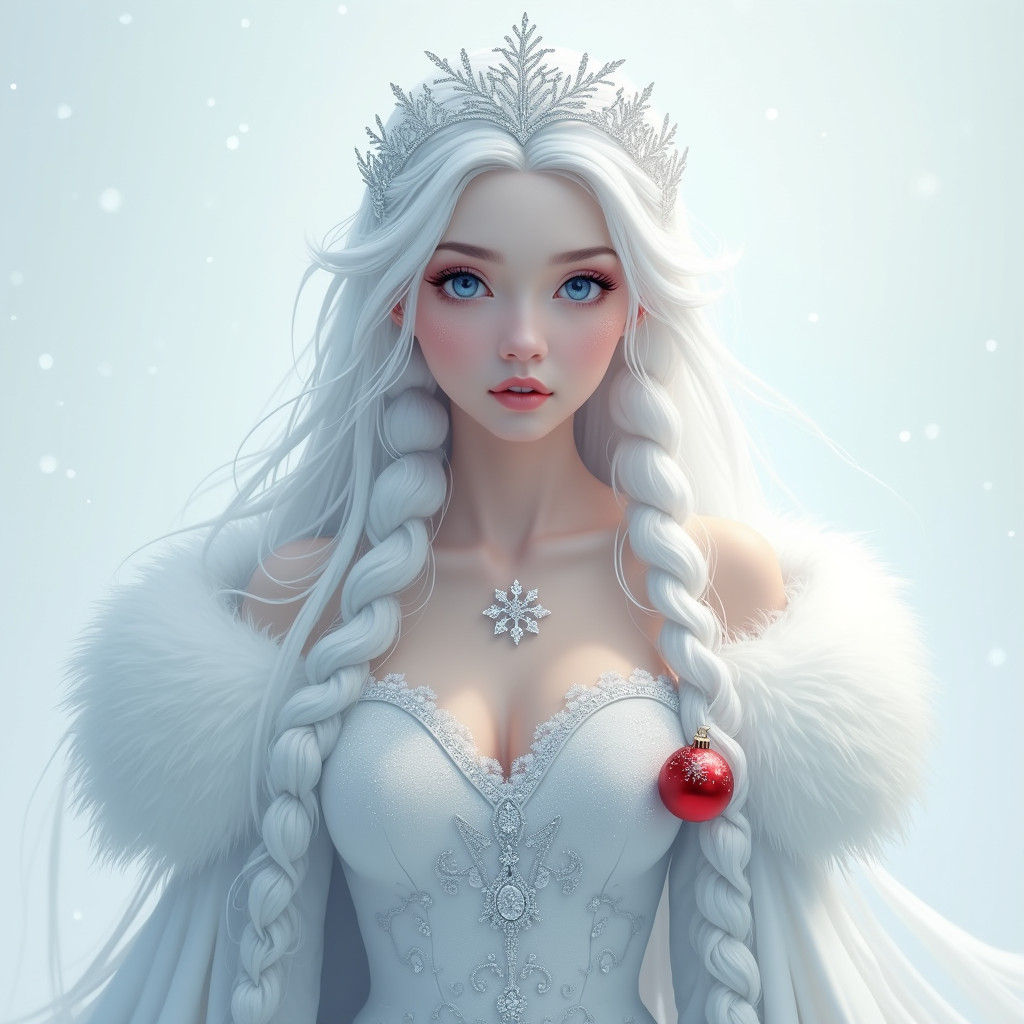 Snow Maiden Queen: Winter Fantasy Matte Painting