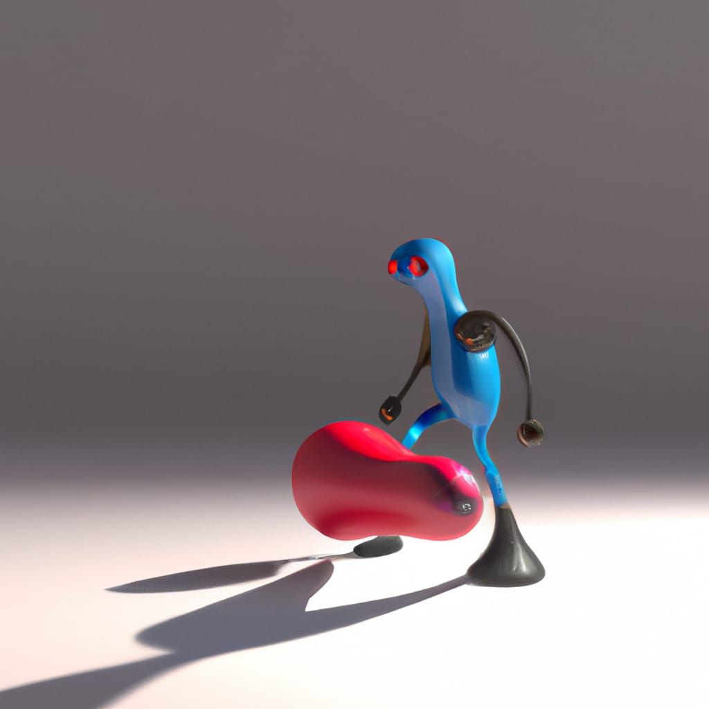 Red Bean Creatures Battle in Dynamic 3D Universe