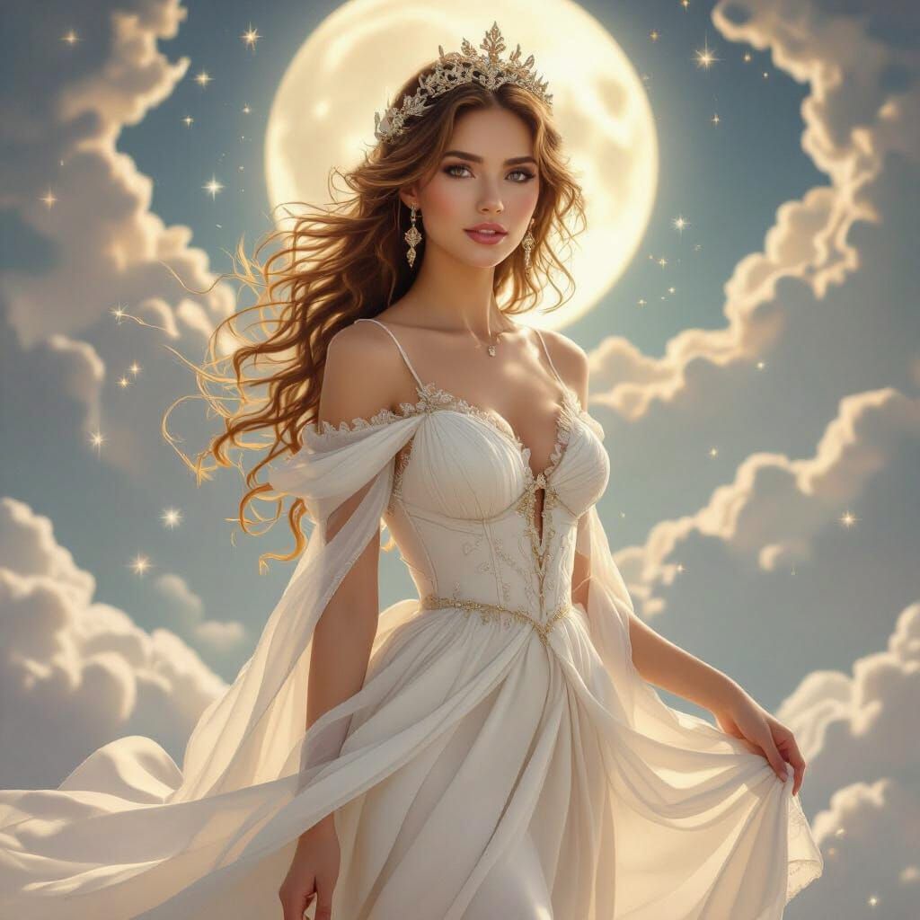 Enchanting Lady with Copper Hair and Twilight Eyes