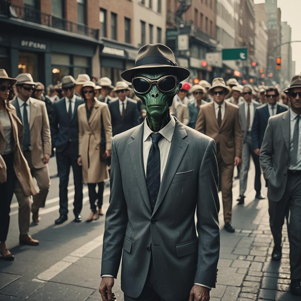 Alien in Disguise: Cinematic Street Scene