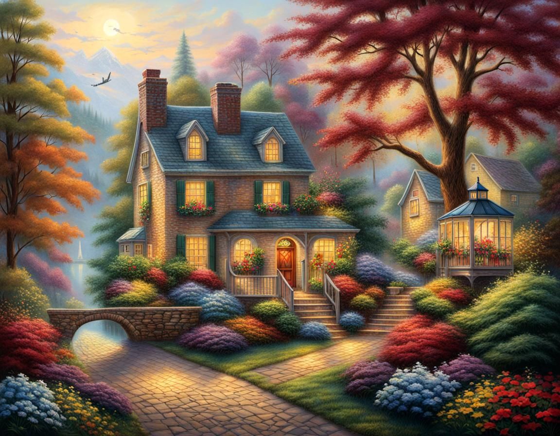 Cozy Book Nook in Luminist Style