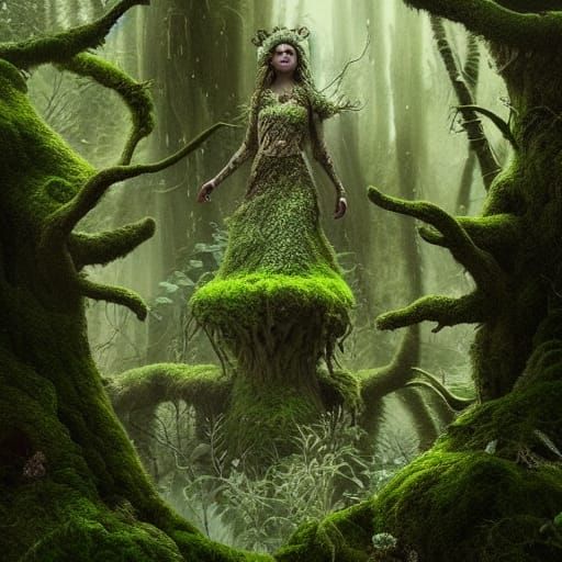 Epic Moss Queen Digital Matte Painting
