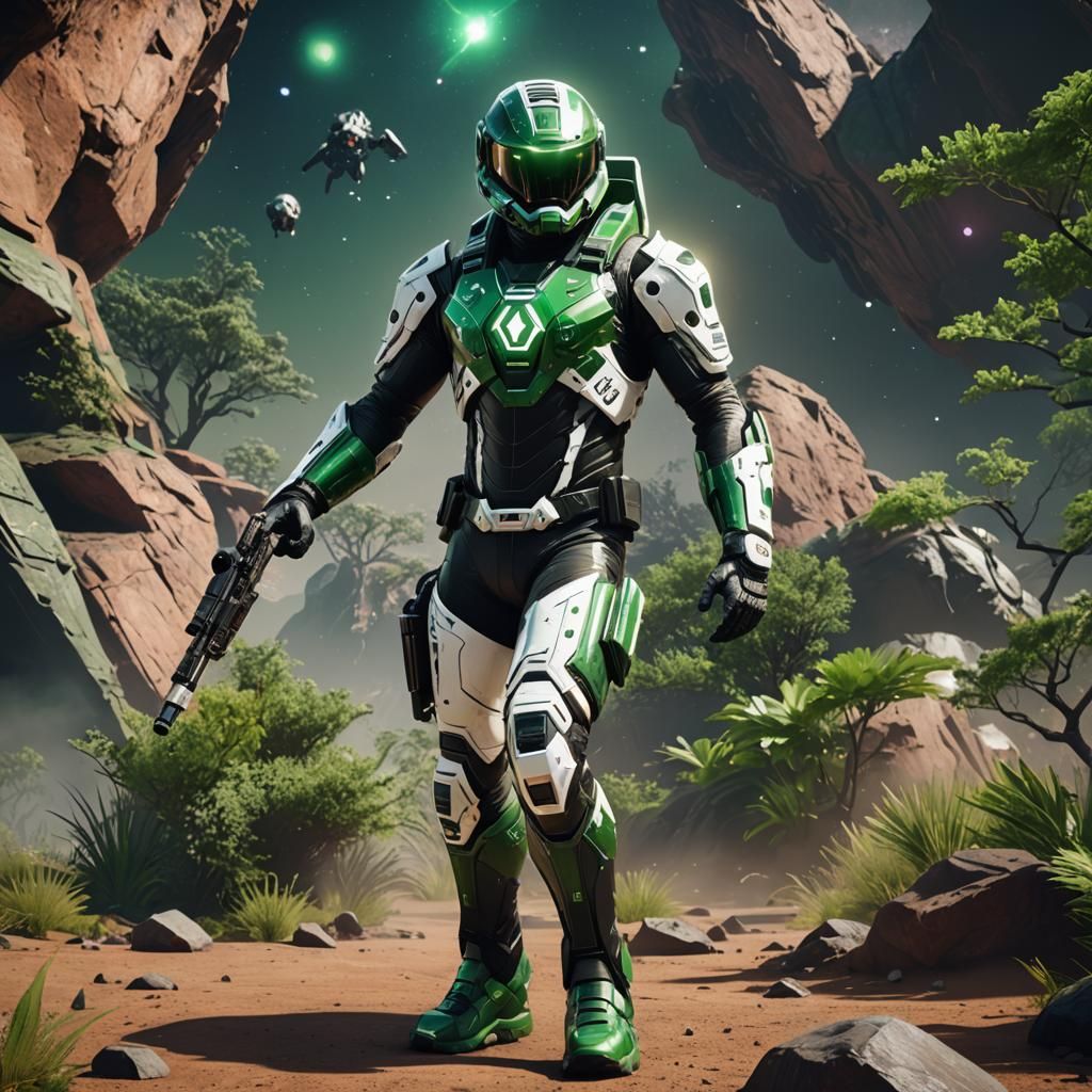 Space Patrol Delta Ranger in 3D Game Cinematic Style