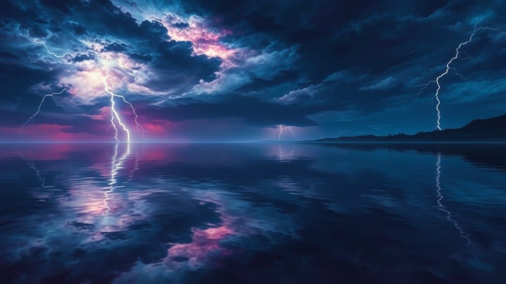 Stormy Reflections in Dark Gothic Style