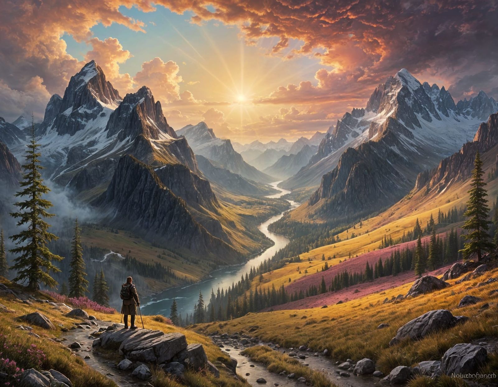 a wanderer's view into the valley