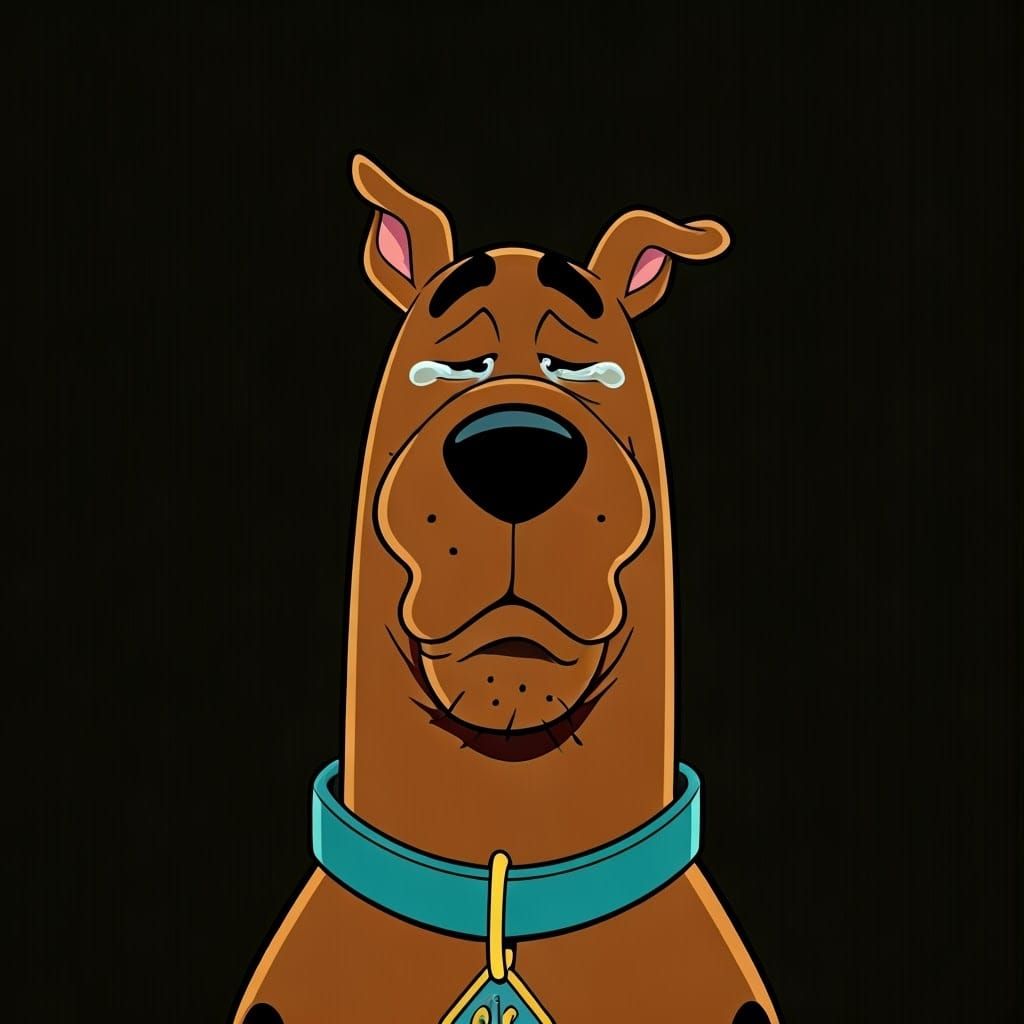 Scooby-Doo Crying in Anime Manga Style